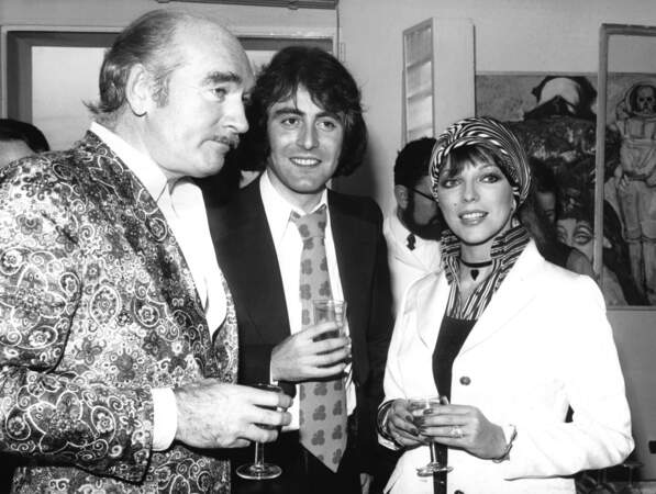 Avec Eddy Barclay et Joan Collins en 1972