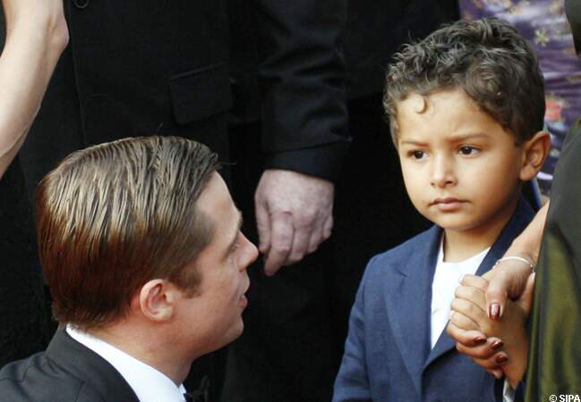 Brad Pitt et le fils de Daniel Pearl au festival de Cannes en 2007