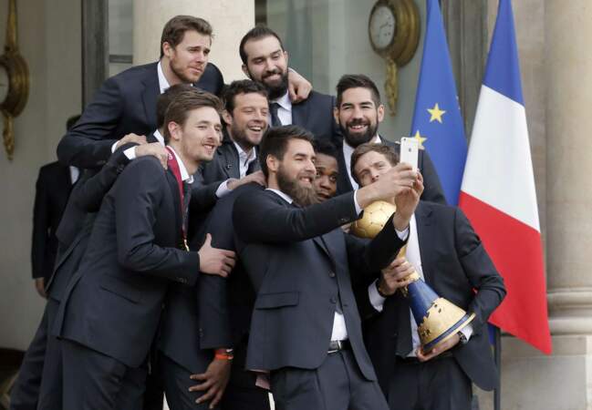 Selfie souvenir pour l'équipe de France