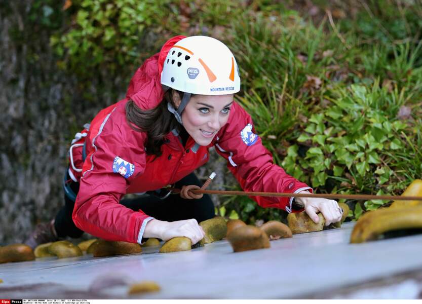 Kate Middleton a escaladé un mur de 12 mètres