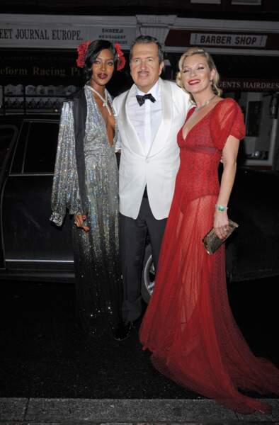 Mario Testino entouré de ses muses Naomi Campbell et Kate Moss