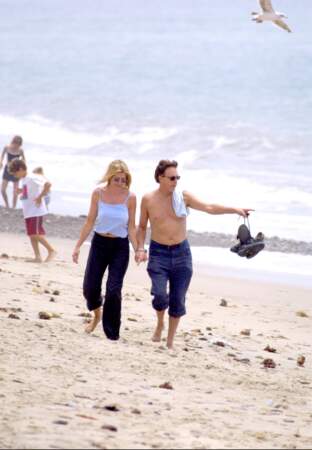 Paul McCartney et Heather Mill en 2001 à Malibu