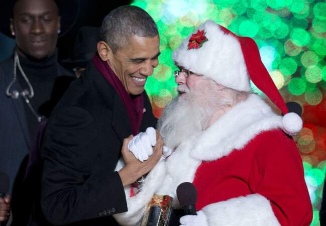 Barack Obama remercie le Père Noel