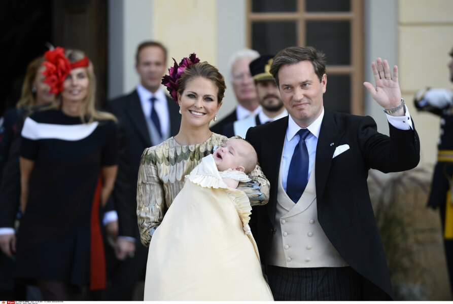 Madeleine de Suède et Christopher O'neil, heureux parents du petit prince Nicolas