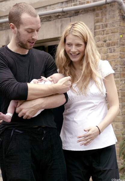 Chris Martin, Gwyneth Paltrow et leur fille Apple.
