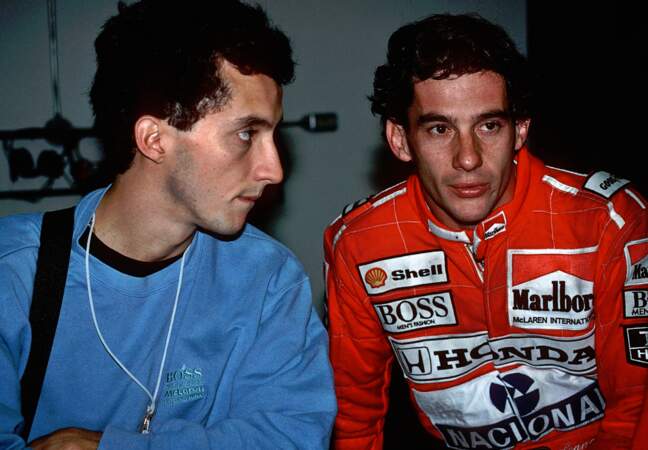 Le pilote et son frère cadet Leonardo.  (photo tirée de "Ayrton Senna, la légende"aux éditions Premium)
