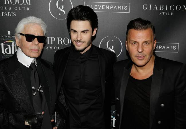  Karl Lagerfeld, Baptiste Giabiconi et Jean-Roch