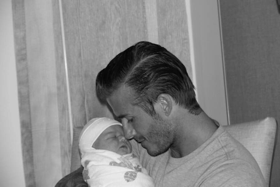 A la naissance d'Harper, David Beckham est déjà complètement fusionnel avec sa fille