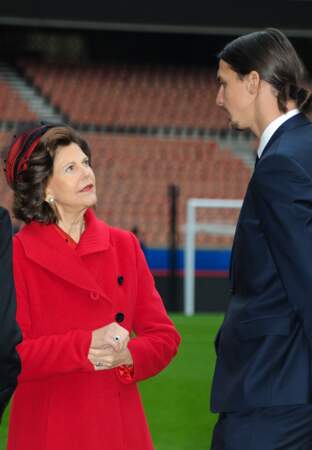 Zlatan Ibrahimovic parle football avec la reine Silvia