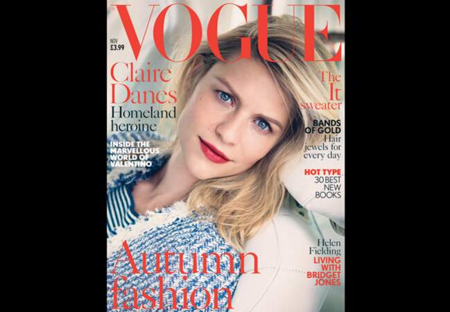 Le beauty look de l'automne 2013 par Claire Danes pour le Vogue UK