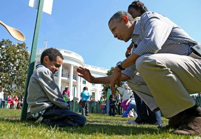 Quand Barack réconforte un petit garçon...