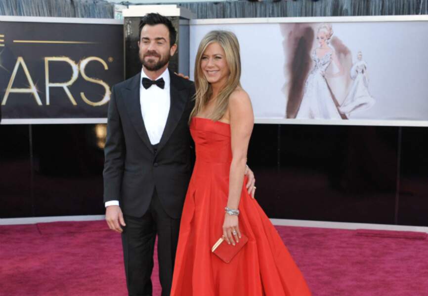 Jennifer Aniston et Justin Theroux aux Oscars, avril 2013