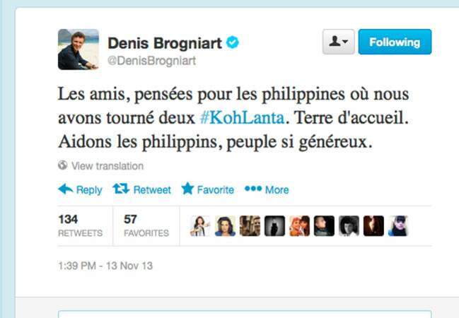 Denis Bogniart solidaire avec les Philippins 