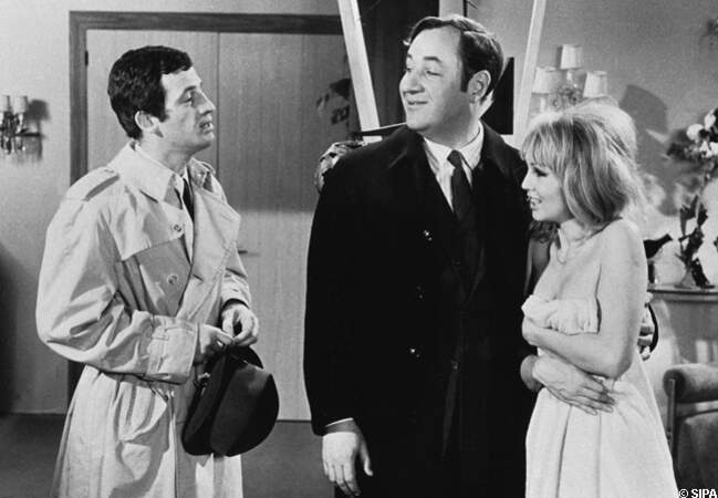Jean-Paul Belmondo, Philippe Noiret et Mylène Demongeot dans Tendre voyou en 1966