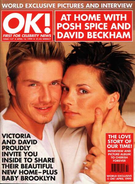 David et Victoria Beckham pour OK Magazine en 1999