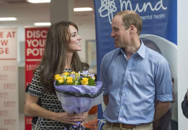 Sourires complices entre le duc et la duchesse de Cambridge