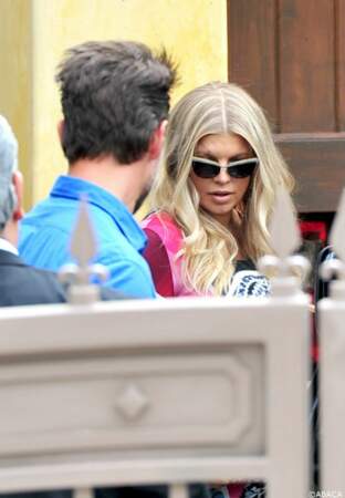 Fergie arrive au SLS Hotel de Beverly Hills à Los Angeles