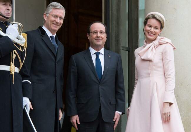 Mathilde de Belgique aux côtés du président Hollande