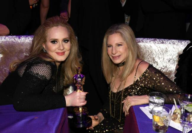 Et Barbra a fait connaissance avec une autre diva : la chanteuse Adele