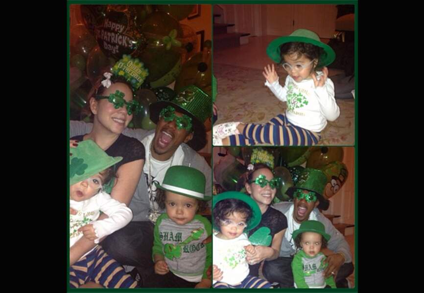 Mariah Carrey, la Saint Patrick en famille