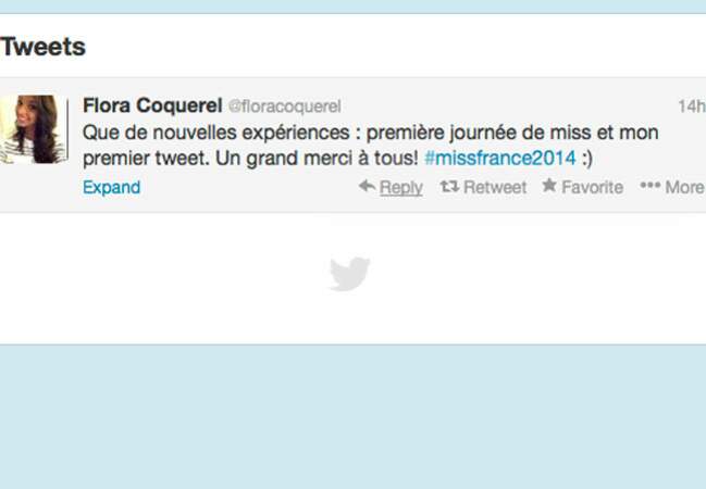 Premier tweet pour Miss France 2014