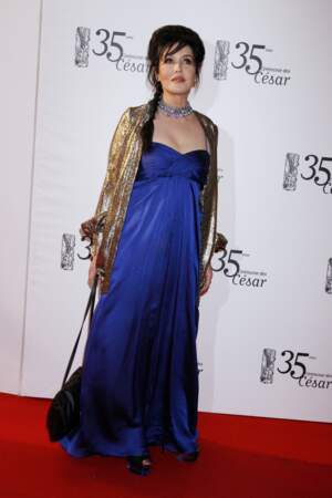 Isabelle Adjani aux César en 2010. Le grand bleu ! 