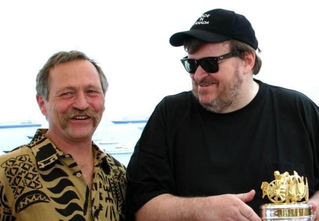 Michael Moore et José Bové à Cannes