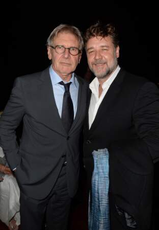 Harrison Ford et Russell Crowe en costume Armani