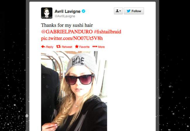 Avril Lavigne et sa coupe "sushi hair"