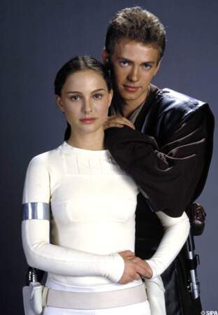 Avec Hayden Christenssen, Natalie Portman dans Star Wars, l'attaque des clônes