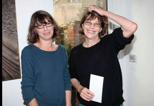 Avec sa mère Jane lors de son exposition en Bretagne en 2012