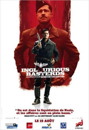 Brad Pitt dans Inglorious Basterds de Quentin Tarantino en 2009