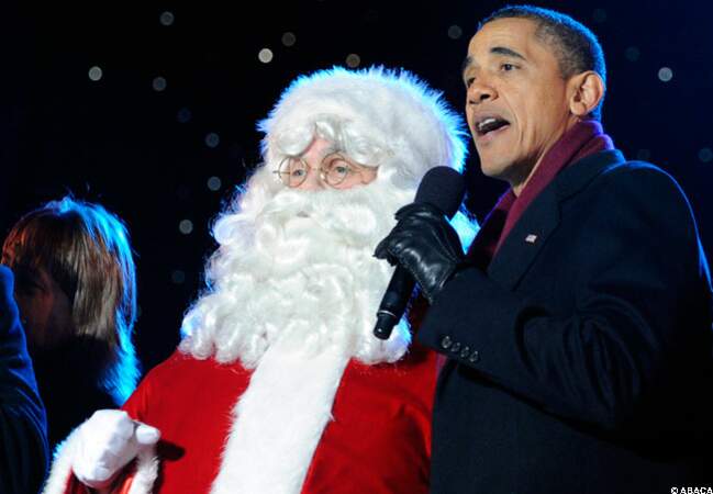 Barack Obama et Santa Claus en duo