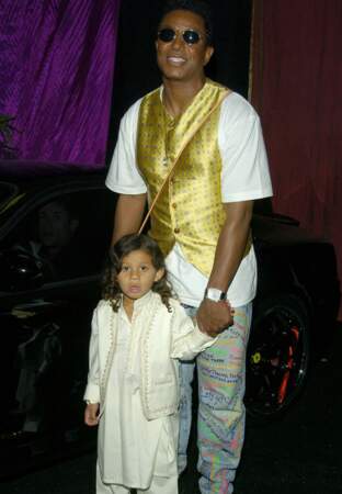 Le champion toute catégorie du prénom hors-norme: Jermajesty, né le 3 octobre 2000, avec son père Jermaine Jackson