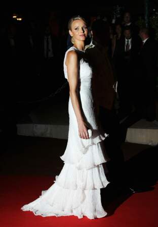 La princesse sublime dans sa robe de soirée Armani Privé