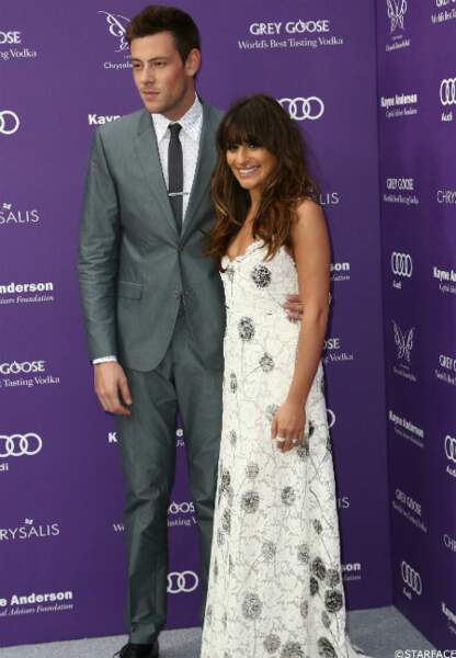 Cory Monteith pose avec sa compagne Lea Michele, elle aussi actrice