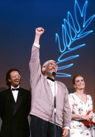 Avec Maurice Pialat à Cannes en 1987