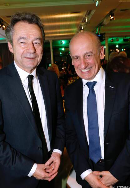 Michel Denisot et le journaliste Jean-Michel Aphatie