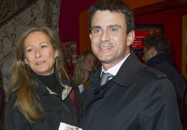 Manuel Valls et Anne Gravoin lors de l'avt-1ère du film "Le Prénom"