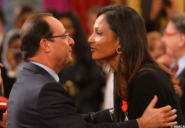 François Hollande embrasse Christine Arron