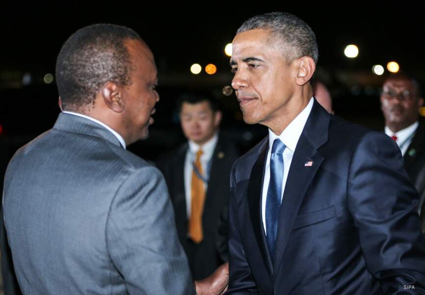 Le président kenyan, Uhuru Kenyatta, avec son homologue américain