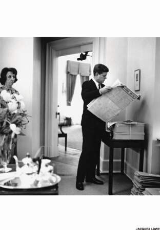 Dans le bureau de la Maison-Blanche en 1961