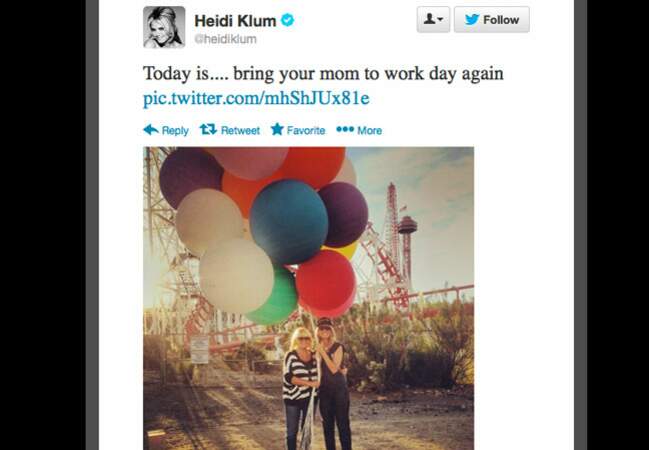 Heidi Klum aux anges de poser avec sa maman 