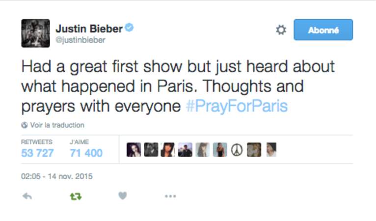 Justin Bieber se souvient de ses fans parisiens