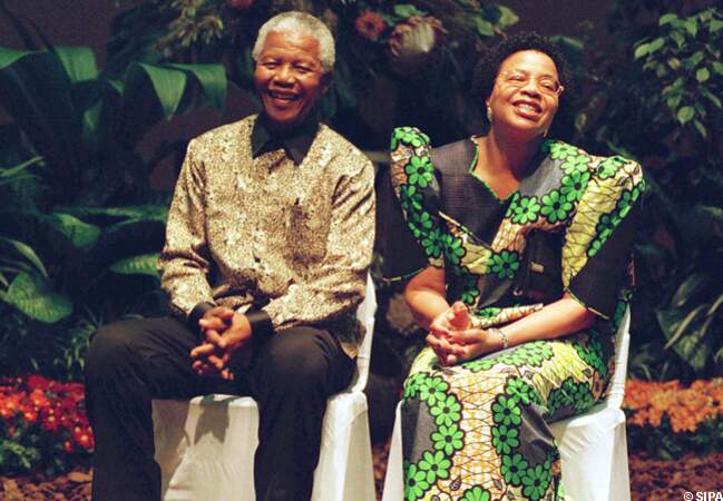 Nelson Mandela et son épouse Graca Machel 