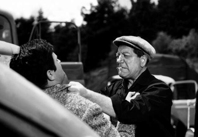 Roger Hanin malmené par le grand Jean Gabin sur des dialogues signés Audiard dans "Gas-oil" (1955)