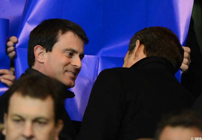 Le ministre de l'Intérieur Manuel Valls et l'ancien président de la République Nicolas Sarkozy