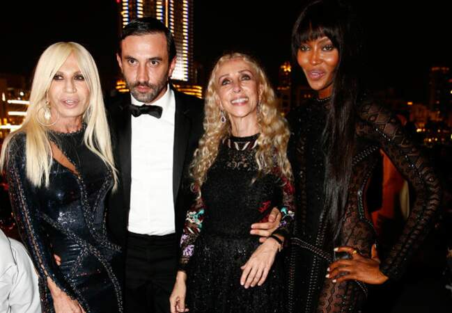 De g. à dr. : Donatella Versace, Ricardo Tisci, Franca Sozzani et Naomi Campbell