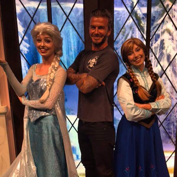Cet été, David Beckham est devenu le héros de Harper en posant avec les princesses de la Reine des Neige
