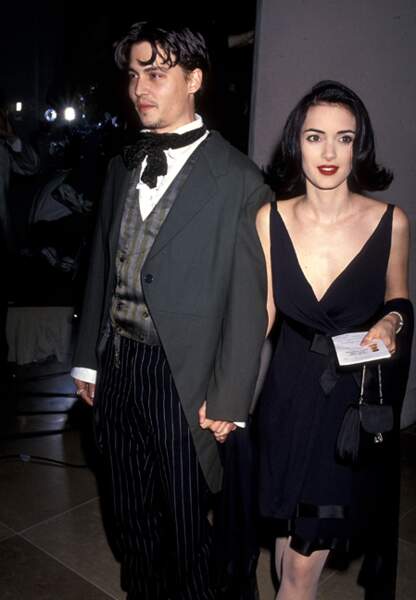 Avec Winona Ryder, en 1991